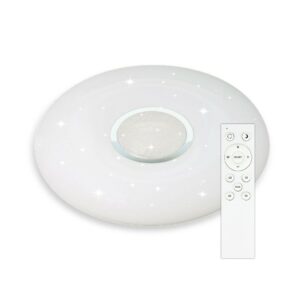 V-TAC Plafoniera LED Rotonda 60W con Telecomando Cambia Colore 3 in 1 Effetto Stellato d: 493mm h: 80mm Dimmerabile