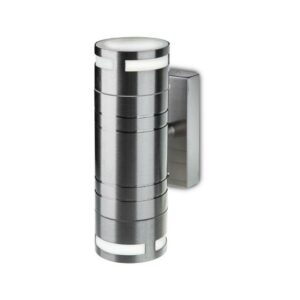 V-TAC Portafaretto LED Doppio da Muro 2*GU10 e GU5.3 (MR16) in Acciaio Inox IP44