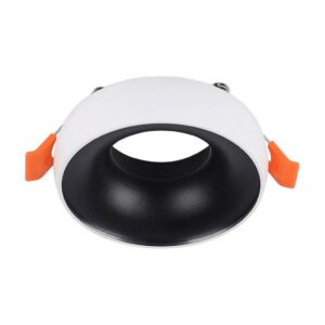 V-TAC Portafaretto LED da Incasso GU10 Rotondo Colore Bianco Riflettore Nero con Supporto Inclinato