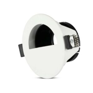 V-TAC Portafaretto LED da Incasso GU10 con Sezione a Mezza Luna Colore Bianco con Interno Nero