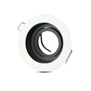 V-TAC Portafaretto LED da Incasso Rotondo GU10 e GU5.3 (MR16) Colore Bianco Orientabile