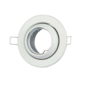 V-TAC Portafaretto LED da Incasso Rotondo GU10 e GU5.3 (MR16) Colore Bianco Orientabile