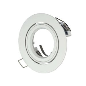 V-TAC Portafaretto LED da Incasso Rotondo GU10 e GU5.3 (MR16) Colore Bianco Orientabile