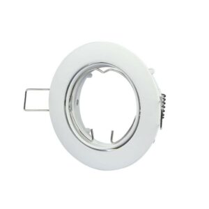 V-TAC Portafaretto LED da Incasso Rotondo GU10 e GU5.3 (MR16) Colore Bianco Orientabile