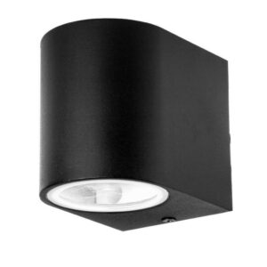 V-TAC Portafaretto LED da Muro Rotondo GU10 (Max 35W) Colore Nero IP44