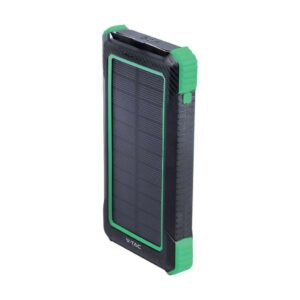 V-TAC Power Bank 10.000 mAh con Pannello Solare e Ricarica Wireless Colore Nero