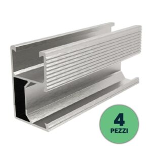 V-TAC Profili in Alluminio per Fissaggio Pannelli Solari Fotovoltaici Lunghezza 1.2m (4 Pezzi)