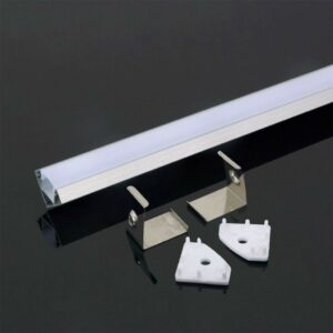 V-TAC Profilo in Alluminio Angolare Colore Bianco per Strip LED (Max l: 12,1mm) 2000 x 26 x 19mm