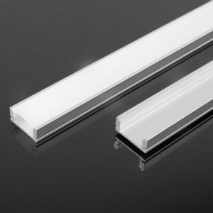 V-TAC Profilo in Alluminio Colore Silver per Strip LED Copertura Satinata 2000*17.4*7mm