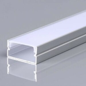 V-TAC Profilo in Alluminio Colore Silver per Strip LED Copertura Satinata 2000*20*10mm