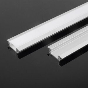 V-TAC Profilo in Alluminio Colore Silver per Strip LED Copertura Satinata 2000*24.7*7mm