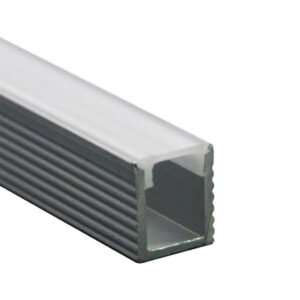 V-TAC Profilo in Alluminio Colore Silver per Strip LED a Incasso Copertura Satinata 2000 x 7.8 x 9mm