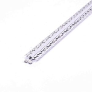 V-TAC Profilo in Alluminio Colore Silver per Strip LED ad Incasso per Cartongesso (Max l: 9,5mm) Copertura Satinata 2000 x 60mm