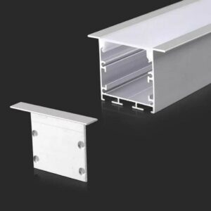 V-TAC Profilo in Alluminio in Colore Bianco per Strip LED 2000 x 50 x 35mm