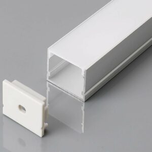 V-TAC Profilo in Alluminio per Strip LED (Max l: 25mm) Copertura Opaca 2000 x 30 x 20mm