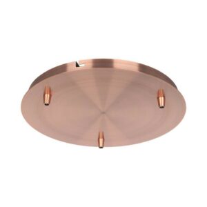 V-TAC Rosone per Lampadario in Acciaio d:300*h:25mm con 3 Fori Colore Rame