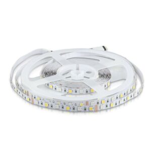 V-TAC Strip LED SMD5050 8W/m 5m 60 LED/m 12V RGB + 4000K IP20 10mm