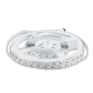 V-TAC Strip LED SMD5050 8W/m 5m 60 LED/m 12V RGB + 6500K IP20 10mm