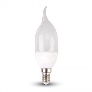 V-TAC VT-1818TP Lampadina LED E14 4W Candela fiamma - Bianco freddo 6000K - SKU 4354