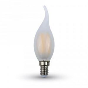 V-TAC VT-1937 Lampadina LED E14 4W Candela fiamma frost filamento - Bianco naturale 4000K - SKU 4478