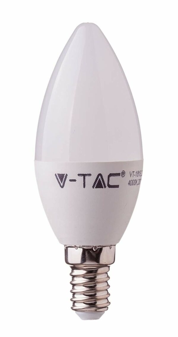 V-TAC VT-266 Lampadina LED E14 5.5W Candela Chip Samsung - Bianco caldo 3000K - SKU 171