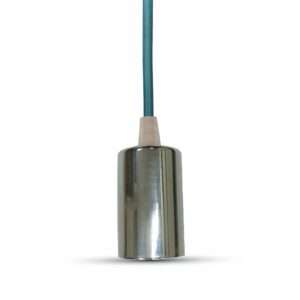 V-TAC VT-7338 Lampadario a sospensione in metallo con portalampada per lampadine E27 - Colore cavo blu - SKU 3783