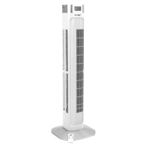 V-TAC Ventilatore LED 55W con Display con Indicatore di Temperatura e Telecomando Colore Bianco 36 Pollici