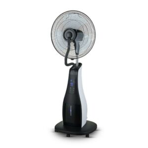 V-TAC Ventilatore Nebulizzatore LED 80W con 3 Pale da 17 Base Rotonda e Telecomando (Capacità 3.2L)