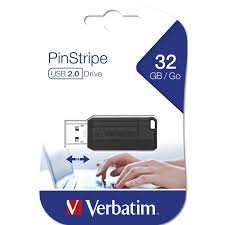 VERBATIM PENDRIVE PINSTRIPE 32 GB USB 2.0 49064