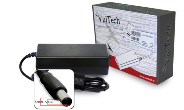 VULTECH ALIMENTATORE PER HP 7,4x5,0 MM 90W 19V 4,74A HP19474H-312