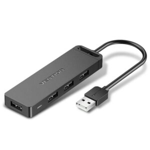 Vention 4-Port USB 2.0 Hub con alimentazione 0.15M nero