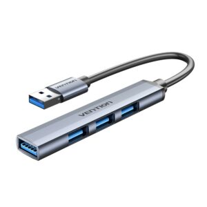 Vention USB 3.0 to USB 3.0/USB 2.0*3 Mini Hub 0.15M grigio metallizzato