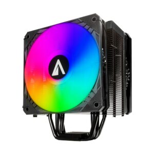 Ventola CPU Abysm Gaming Snow IV ARGB da 120 mm con dissipatore a 4 tubi di calore - Illuminazione ARGB - Velocità massima. 1600 giri/min - Colore Nero