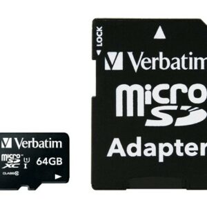 Verbatim Micro Sdxc Card 64Gb Class 10 Inc Adapter