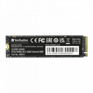 Verbatim Ssd Interno Vi3000 512Gb M.2 Pci-E R/W 3300/3300 Gen 3X4