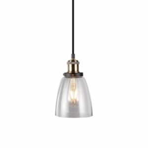 Vintage Glass Pendant Light Transparent D:140mm