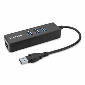 Vultech Hub 3 Porte Usb 3.0 5 Gbps E Porta Rj45 Gugabit