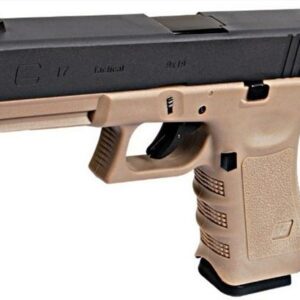 WE PISTOLA SOFTAIR GLOCK 17 4 GEN. GREEN GAS SCARRELLANTE CON CARRELLO IN METALLO NERA E TAN W057BT