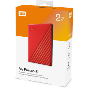 WESTERN DIGITAL HARD DISK ESTERNO 2,5" MY PASSPORT 2TB RED USB 3.0 WDBYVG0020BRD-WESN