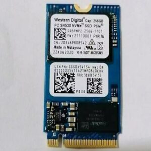 WESTERN DIGITAL SOLID STATE DRIVE SSD 256GB M.2 MINI NVME SDBPMPZ-256G-1101 OEM BULK