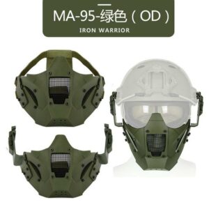 WOSPORT MASCHERA IRON WARRIOR SOFTAIR COLORE VERDE OD CON ATTACCO FAST ED ELASTICO WO-MA95V