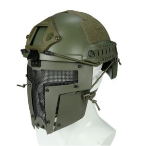 WOSPORT MASCHERA SOFTAIR SPARTANO COLORE VERDE OD CON ELASTICI CON ATTACCHI PER CASCO/ELMO FAST WO-MA104V