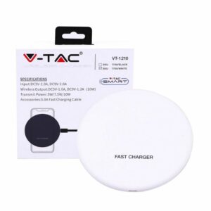 Wireless Charger 5A Fast Charging Round White