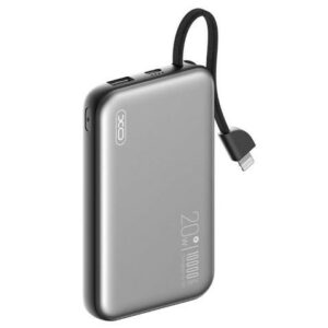 XO Powerbank 10000Mah - Ricarica Wireless - Uscita USB-C da 20 W - Facile da trasportare - 600 Cicli di ricarica - Resistente - Colore Grigio