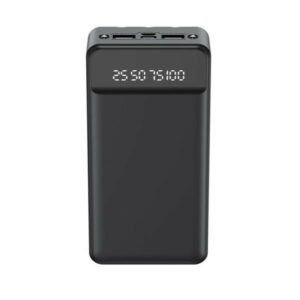 XO Powerbank PR163 - 20000MAH - Ricarica rapida - Cavi inclusi - Display digitale - Luce a led - Colore nero