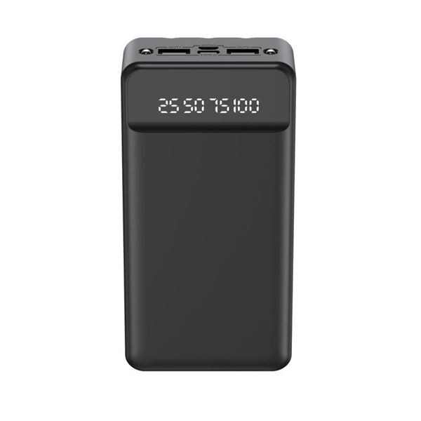 XO Powerbank PR163 - 20000MAH - Ricarica rapida - Cavi inclusi - Display digitale - Luce a led - Colore nero