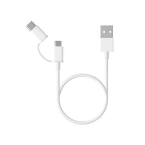 Xiaomi Mi 2-in-1 USB Cable (Micro USB to Type C) 100cm cavo USB 1 m USB 2.0 USB A Micro-USB B Bianco