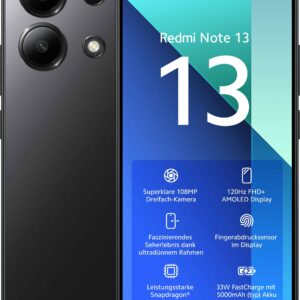 Xiaomi Redmi Note 13 16,9 cm (6.67) Dual SIM ibrida Android 13 4G USB tipo-C 6 GB 128 GB 5000 mAh Nero