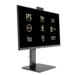 Yashi Monitor 24 Led Ips 16:9 Fhd 1Ms 300 Cdm, Webcam, Vga/Dp/Hdmi, Pivot, Multimediale