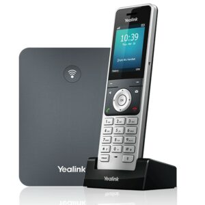 Yealink Telefono Cordless Dect Ip 10 Account Voip, 20 Chiamate, Base W70B + Cordless